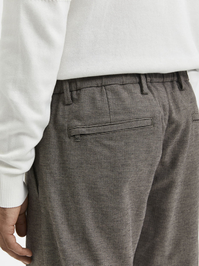 Brown Mid Rise Semi-Tailored Chinos