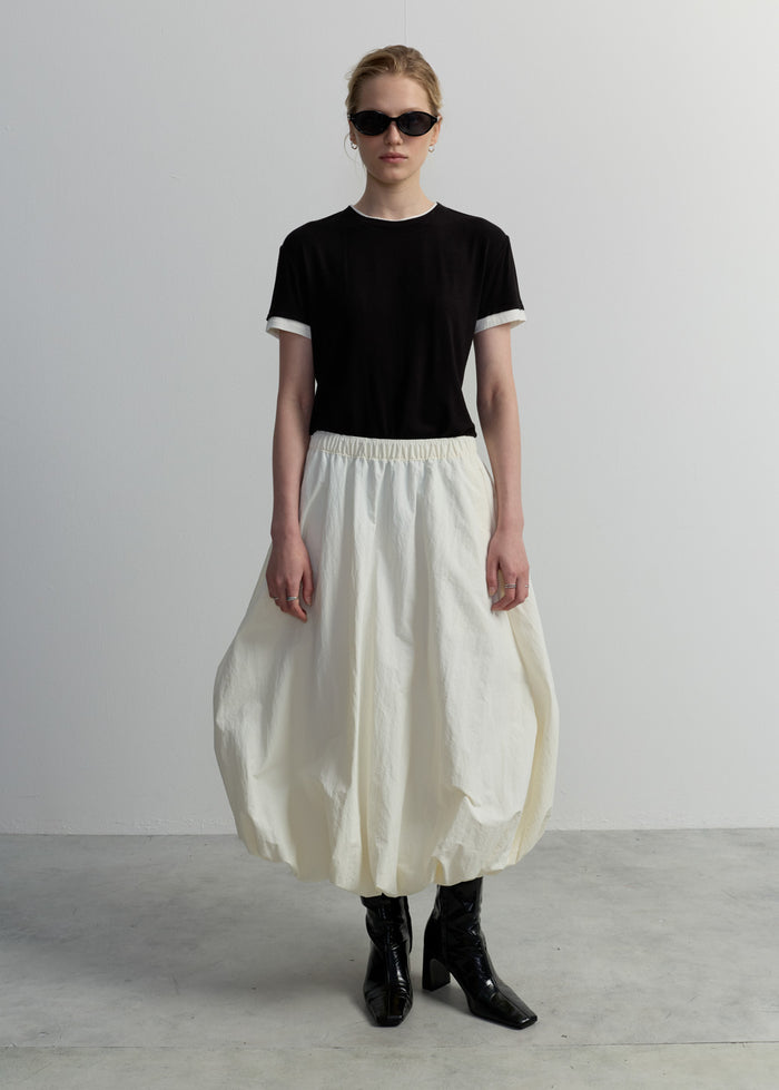 BUBBLE MIDI SKIRT