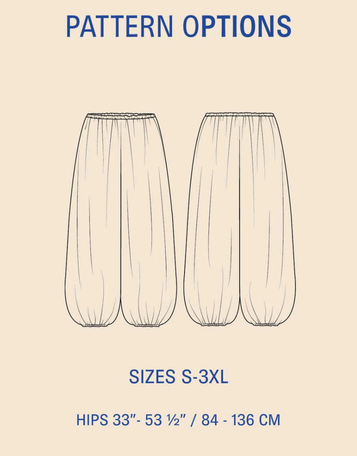 Bubble Pants Paper Sewing Pattern, Wardrobe by Me