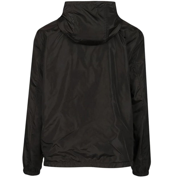 Burberry reversible windbreaker jacket in sand beige and black Nova Check pattern.