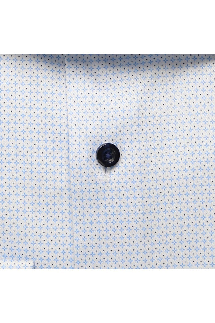 Busy Patterned Slim Fit Shirt in Blue