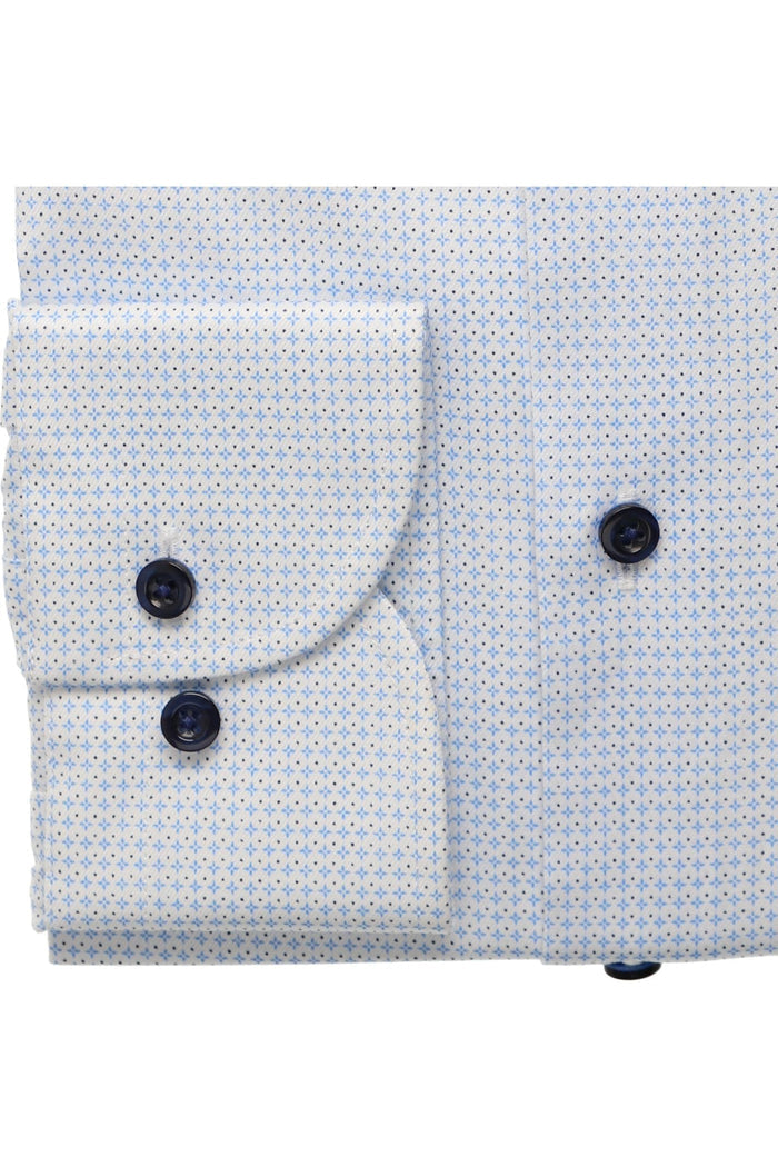 Busy Patterned Slim Fit Shirt in Blue