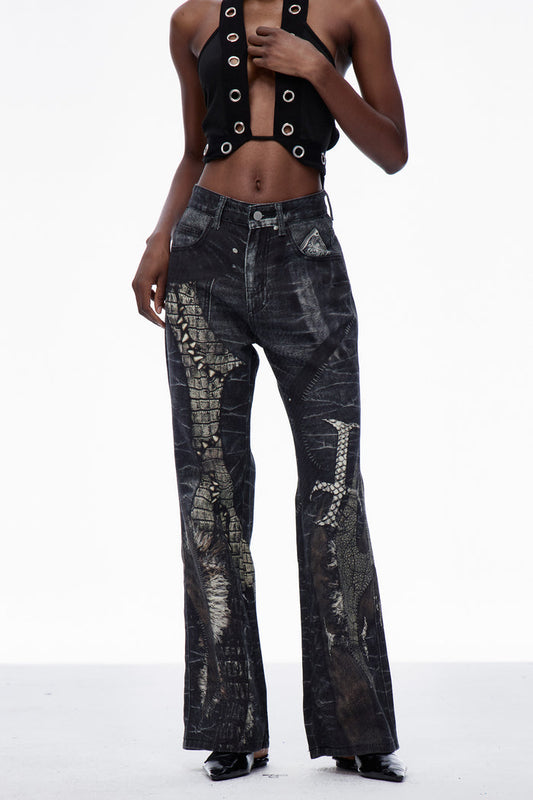Callan Python Pattern Jeans