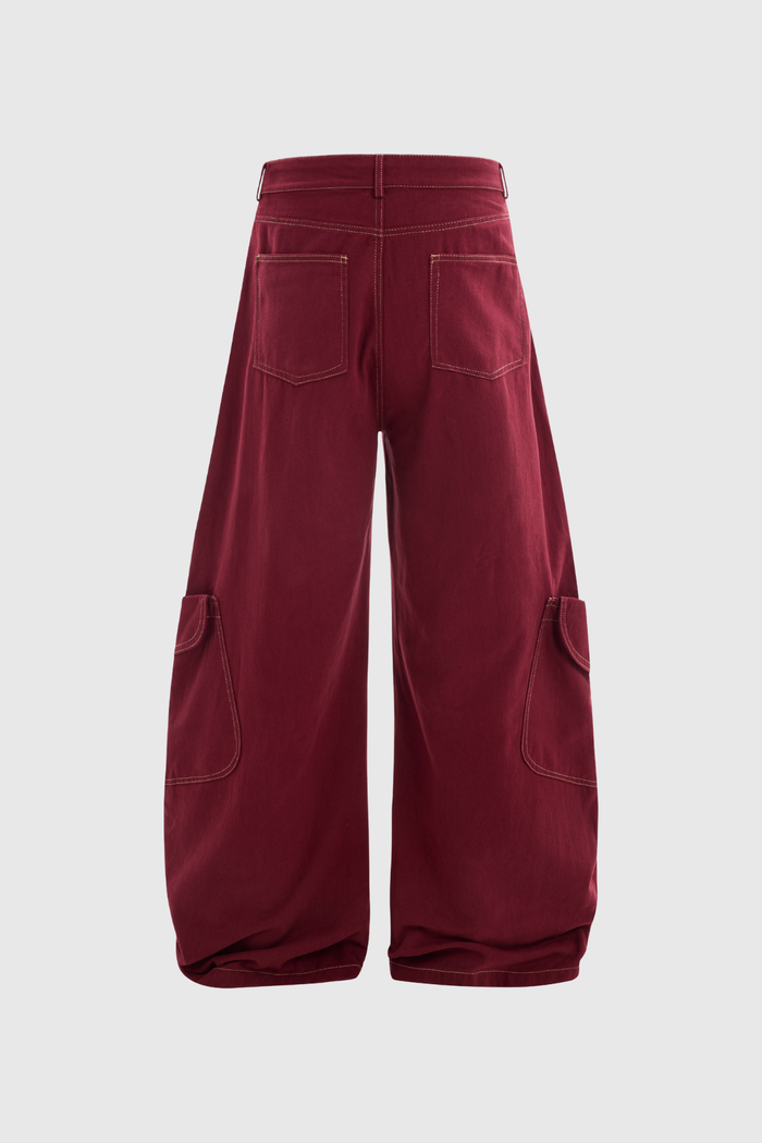 Camilo Baggy Jeans In Red