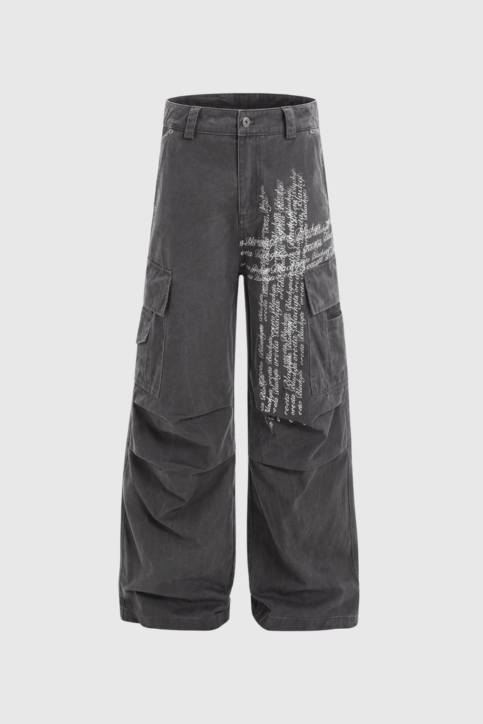 Cammie Print Jeans In Grey