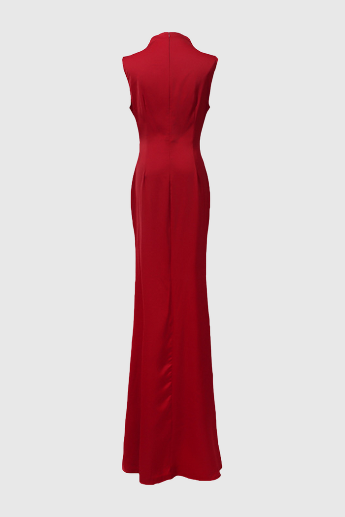 Cannon Shawl Ruch Maxi Dress