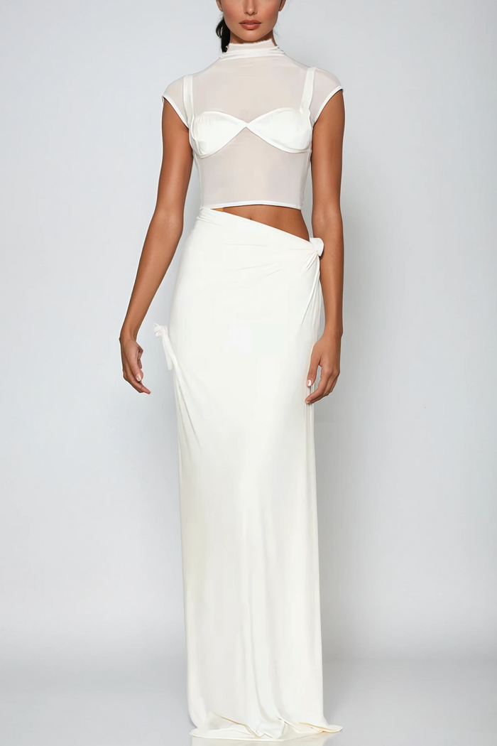 Carmelita Ruch Mesh Skirt Set