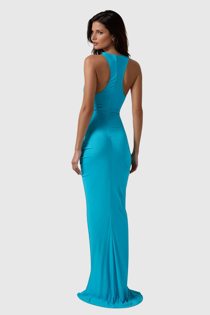 Carmine Ruch Cutout Lace Up Maxi Dress
