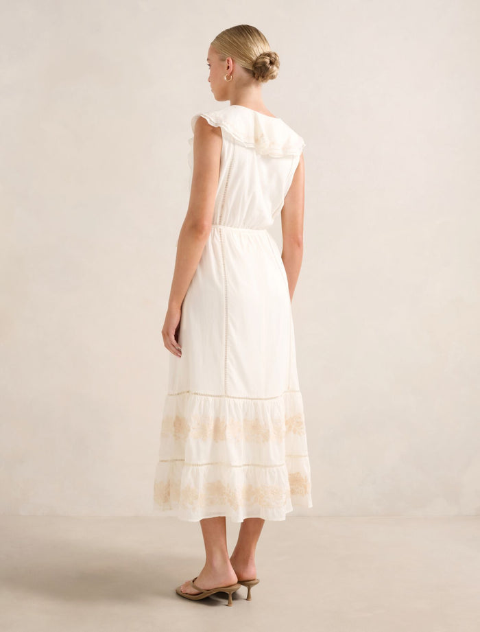 Cassandra Embroidered Midi Dress Forever New