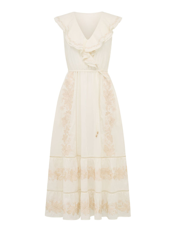 Cassandra Embroidered Midi Dress Forever New