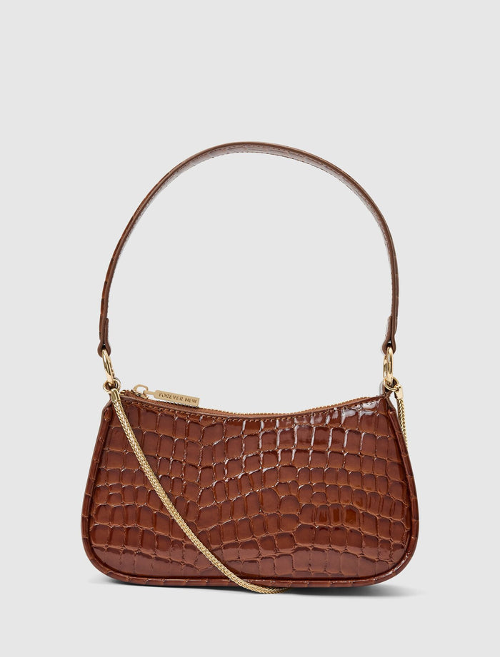 Catherine Chain Shoulder Bag 0 Chocolate Forever New