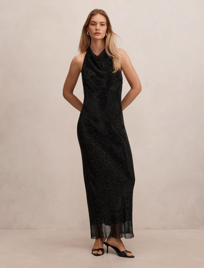 Celestia Diamante Maxi Dress Black Forever New