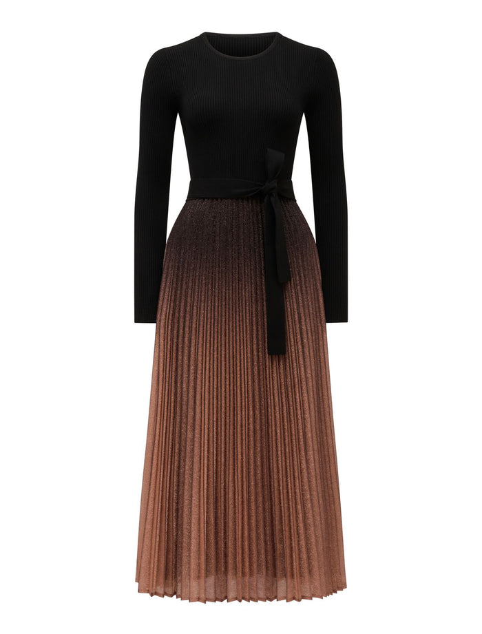 Celina Ombre Metallic Midi Dress Forever New