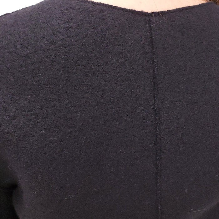 CHANEL BLACK WRAP JACKET - SIZE 36