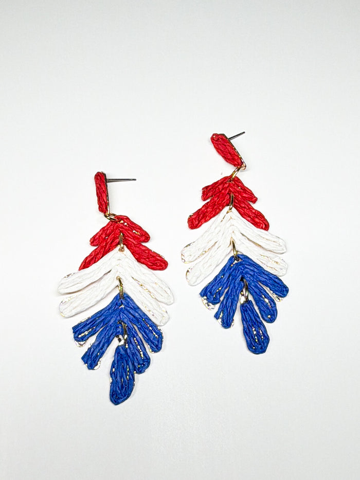 Charisma Earrings in Red, White, and Blue