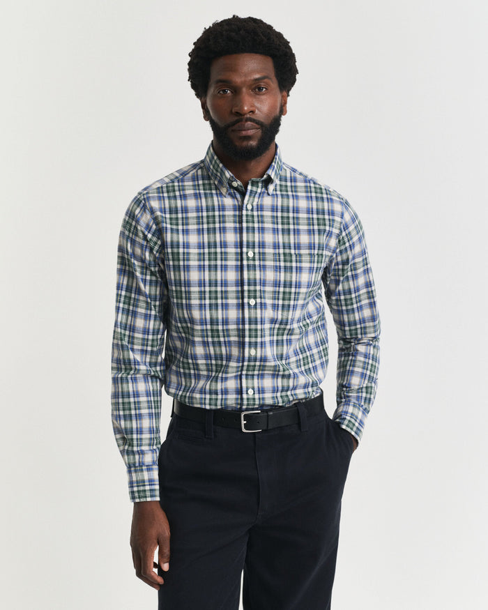 Checked Archive Poplin Shirt in Green