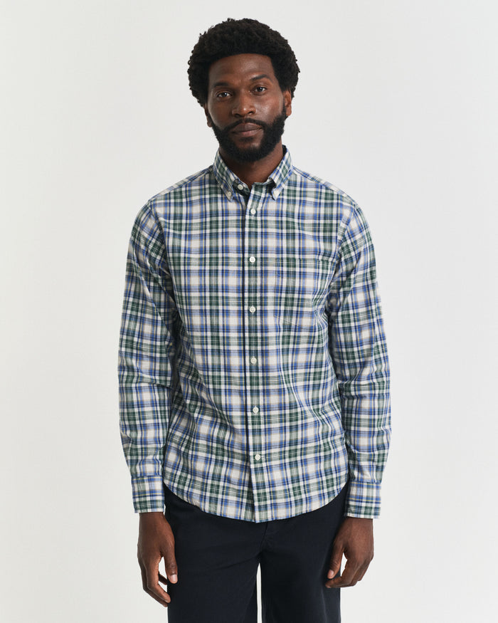 Checked Archive Poplin Shirt in Green