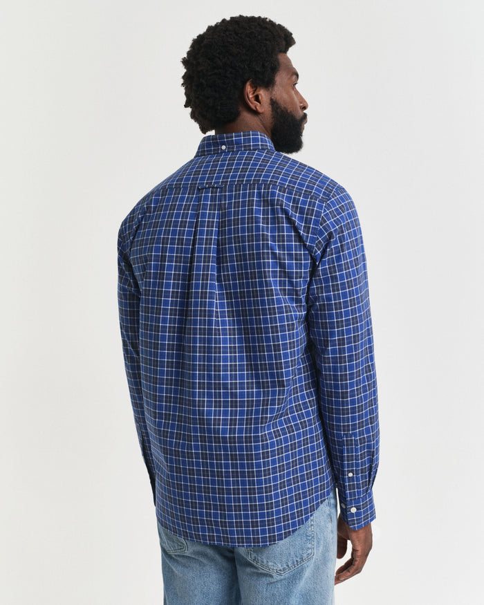 Checked Classic Poplin Shirt in Blue