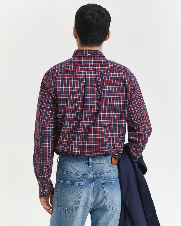 Checked Classic Poplin Shirt in Red