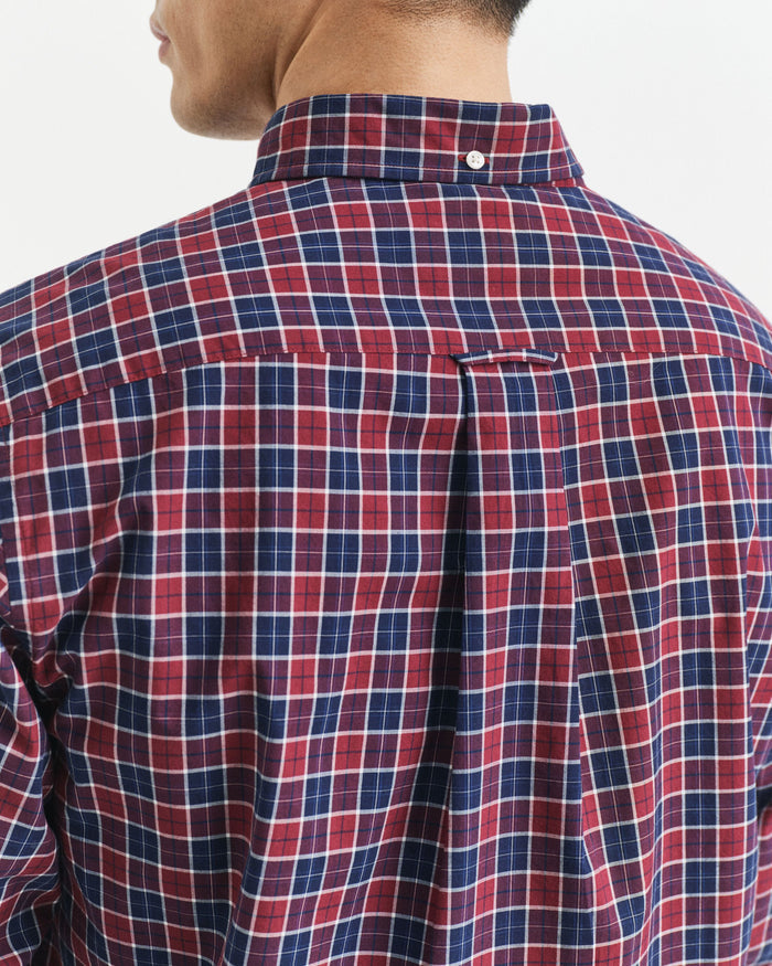 Checked Classic Poplin Shirt in Red