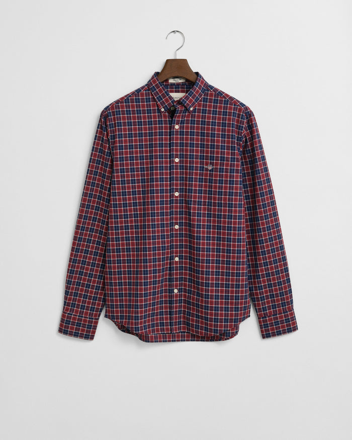 Checked Classic Poplin Shirt in Red