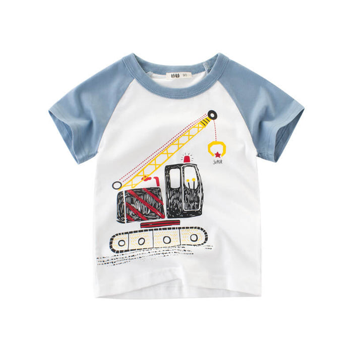 Children's Cartoon Car T-Shirt | Cute Cartoon Car T-Shirt For Boys