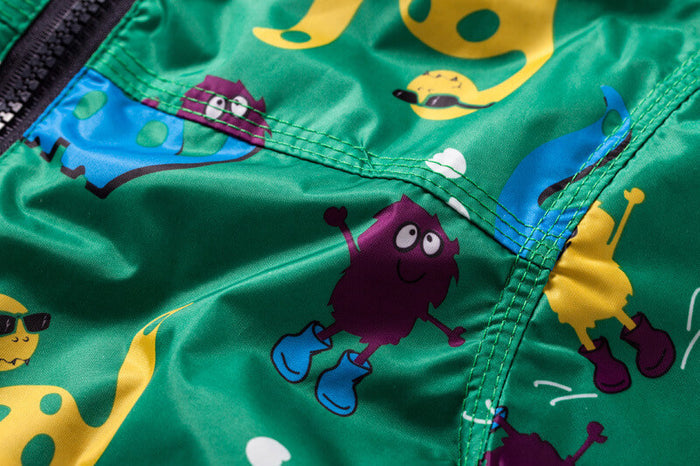 Children's Dinosaur Hooded Jacket | Boys Windproof Waterproof Jacket