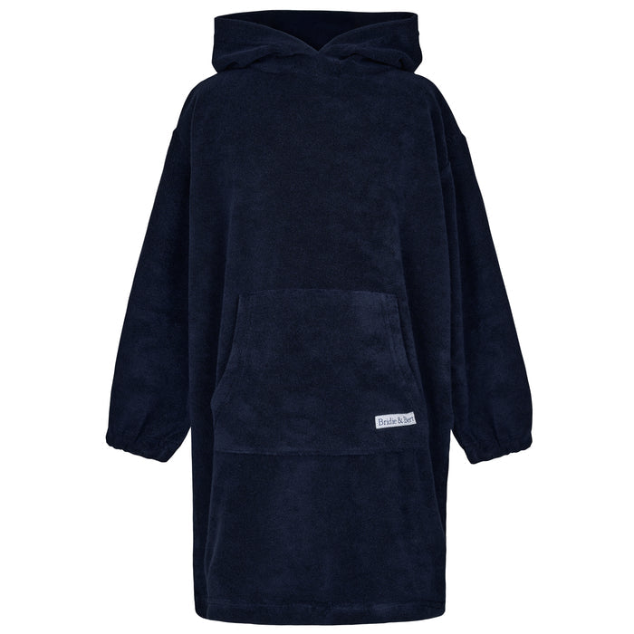Childrens Towelling Hooded Beach Robe | Navy