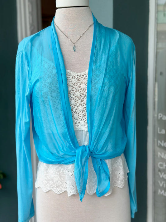pashmina in bright topaz blue at ardor boutique