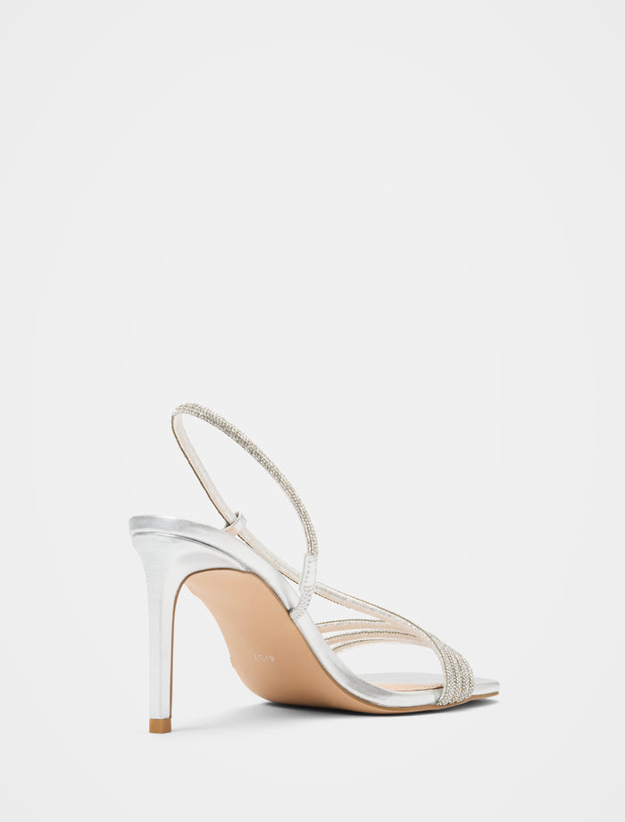 Christine Asymmetrical Diamante Strapping Heel Forever New