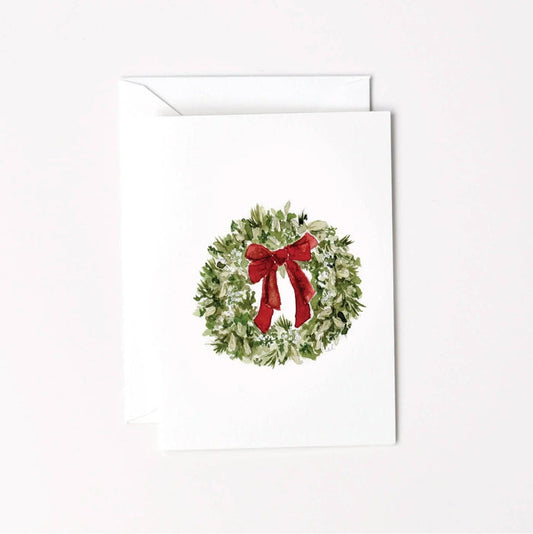 Christmas Wreath Mini Notecard by Emily Lex