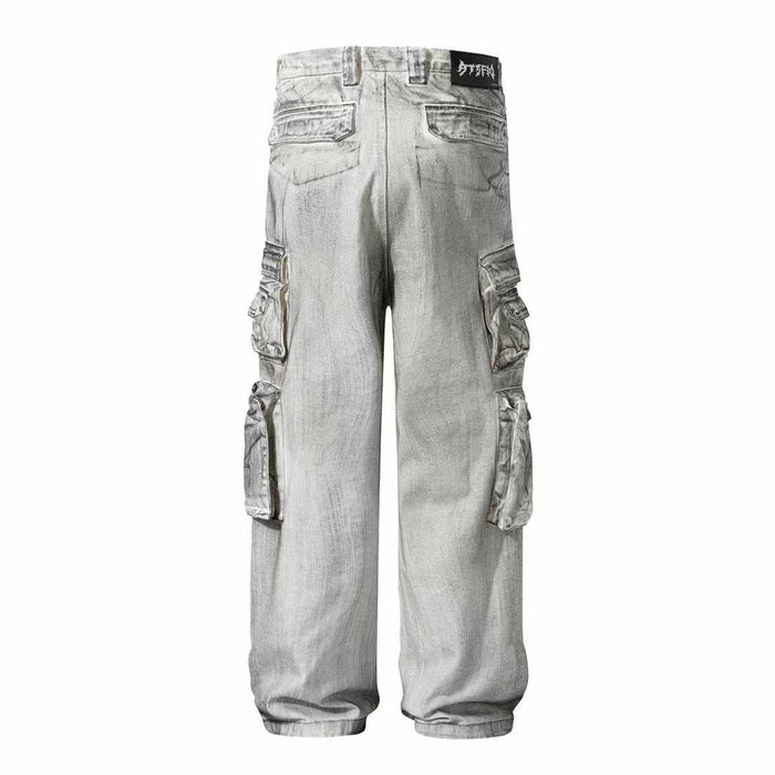 Chrotta Stained Denim Pant by CRUX