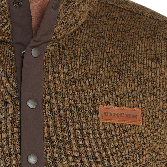 Cinch 1/4 Button Up Pullover in Khaki