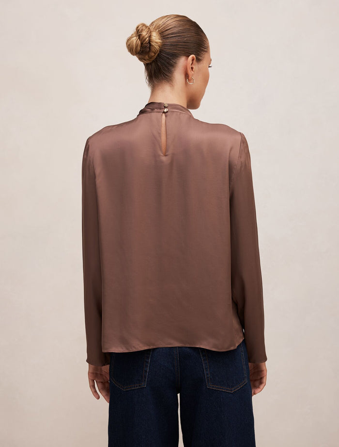 Clara Drape Neck Blouse Forever New