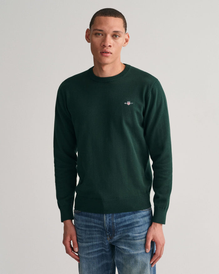 Classic Crew Neck Sweater in Green