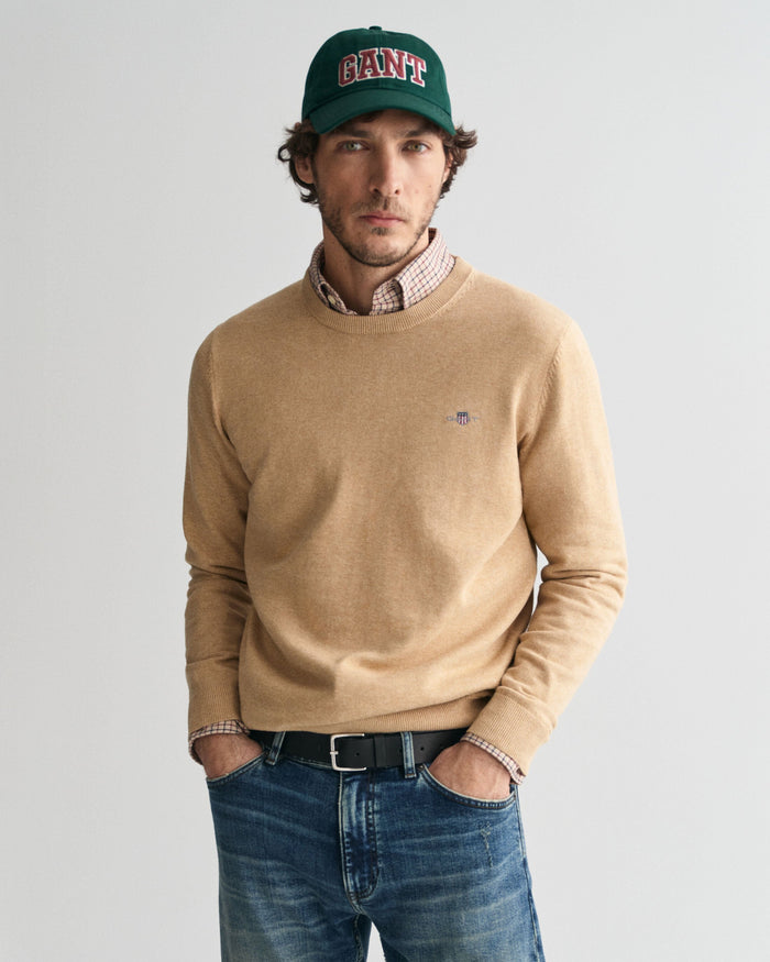 Classic Crew Neck Sweater in Khaki