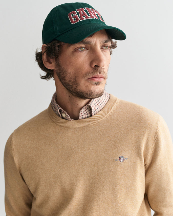 Classic Crew Neck Sweater in Khaki