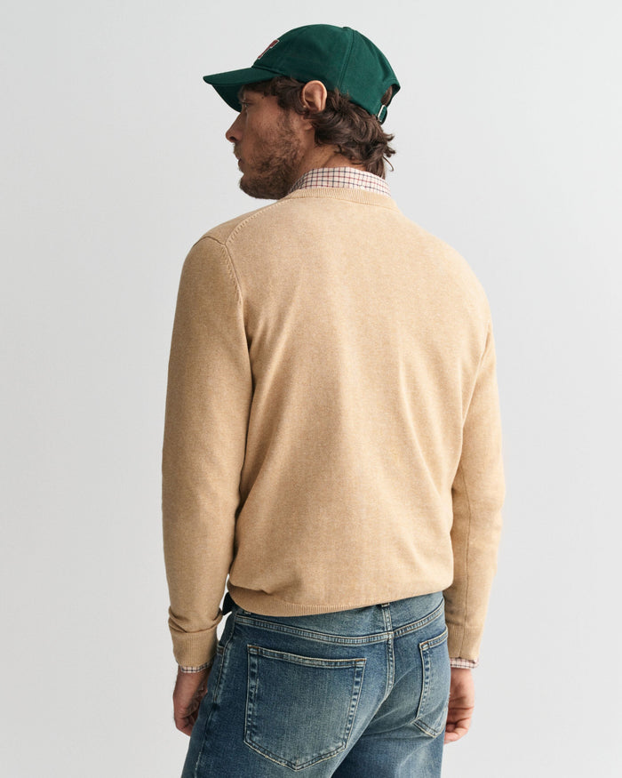 Classic Crew Neck Sweater in Khaki