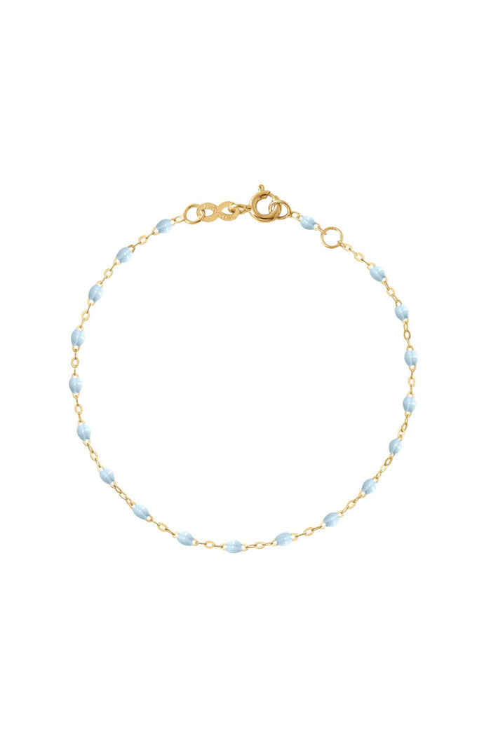 Classic Gigi Bracelet - Baby Blue 18k Yellow Gold