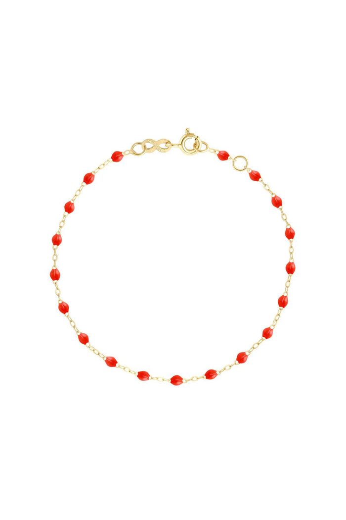 Classic Gigi Bracelet - Coral 18k Yellow Gold