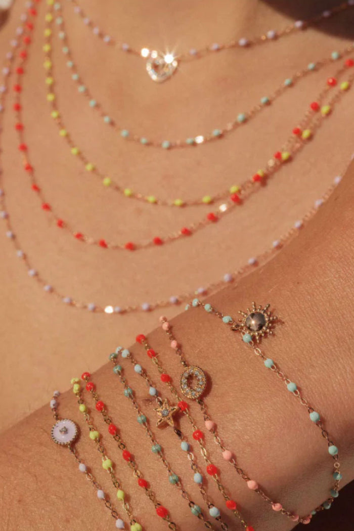 Classic Gigi Bracelet - Coral 18k Yellow Gold