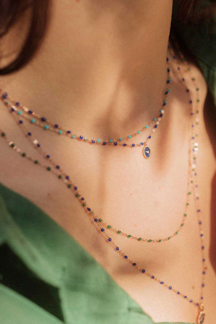 Classic Gigi Necklace - Lagoon 18k Yellow Gold
