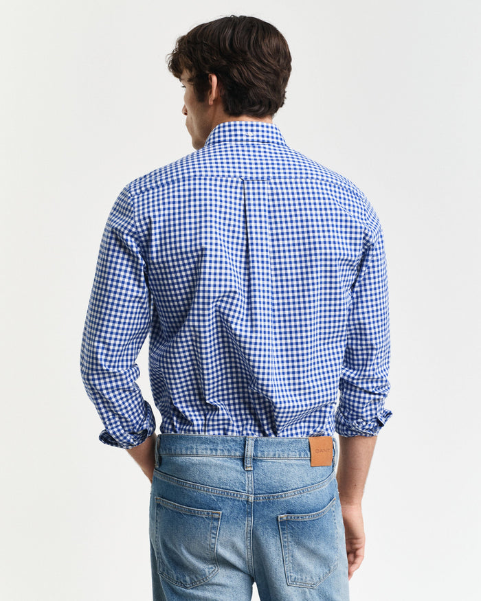 Classic Gingham Poplin Shirt in Blue