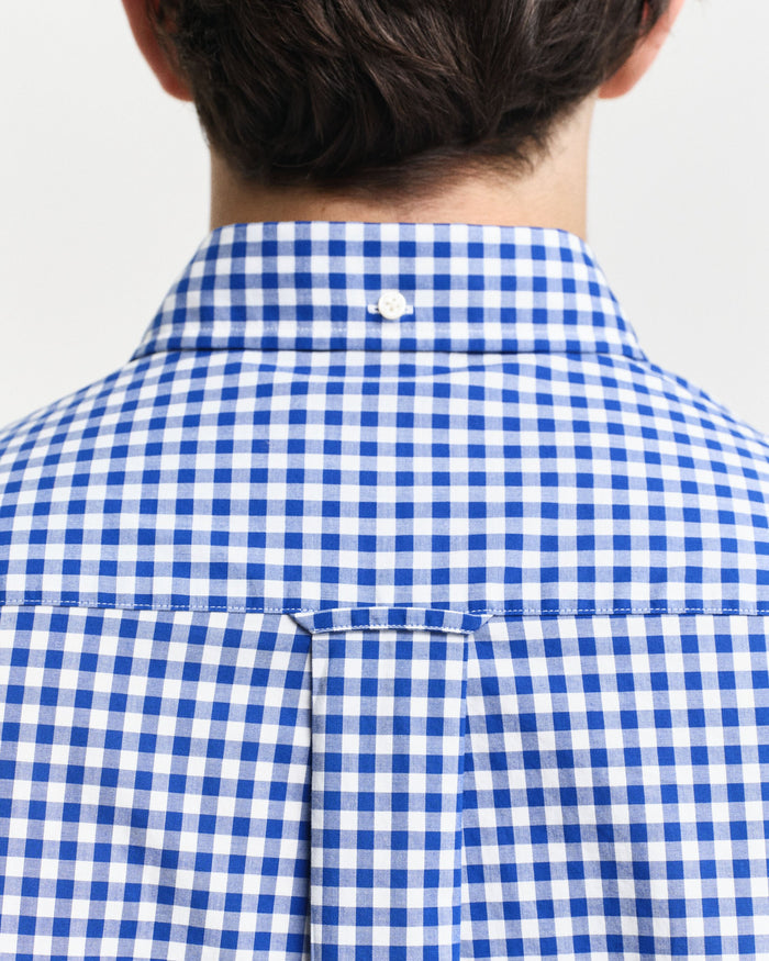Classic Gingham Poplin Shirt in Blue