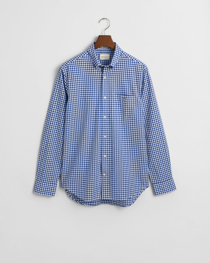 Classic Gingham Poplin Shirt in Blue