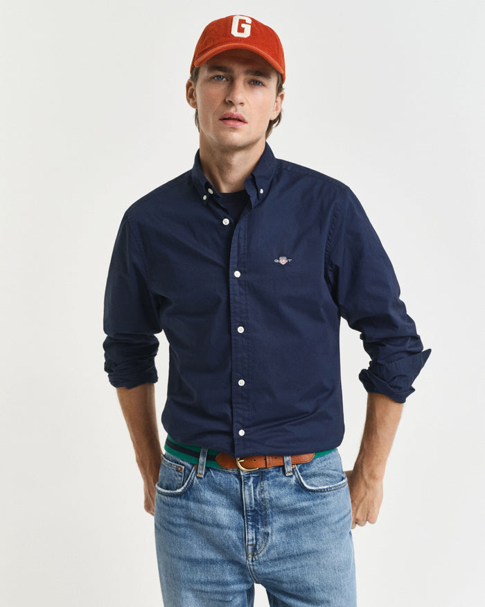 Classic Poplin Shirt in Marine