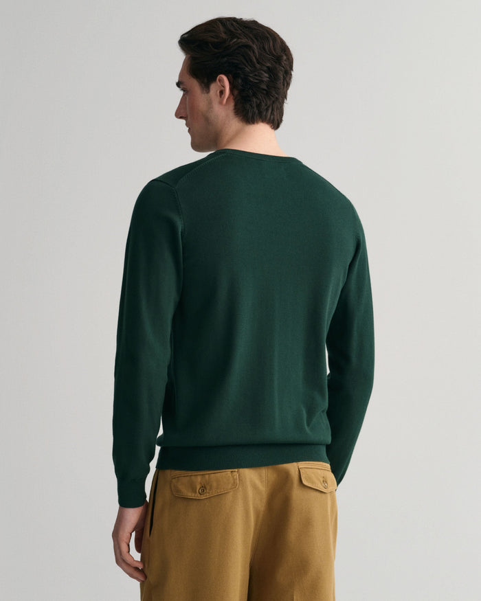 Classic V-Neck Sweater in Green
