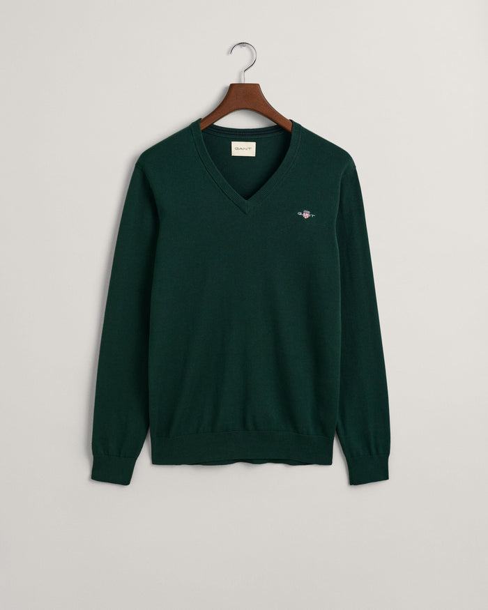 Classic V-Neck Sweater in Green