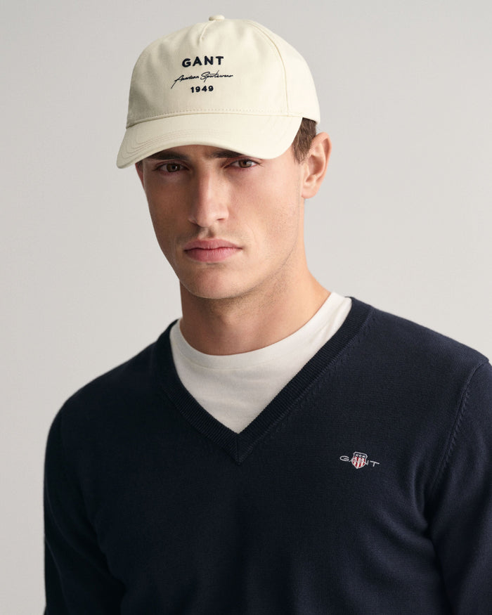 Classic V-Neck Sweater in Navy