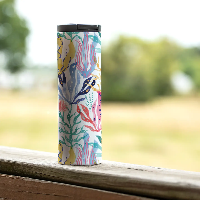 Coastal Coral Stainless Steel Tumbler